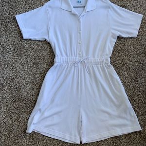 Vintage White Romper Large Ship’n Shore Sport